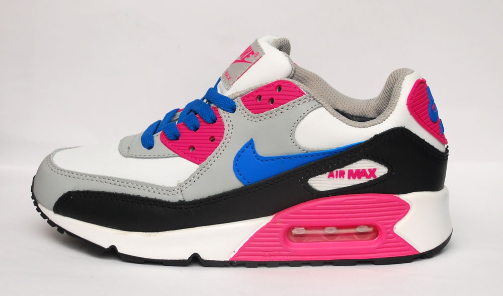 nike air max 90 white/pink/blue woman winter