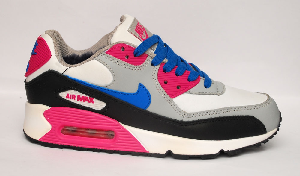 nike air max 90 white/pink/blue woman winter